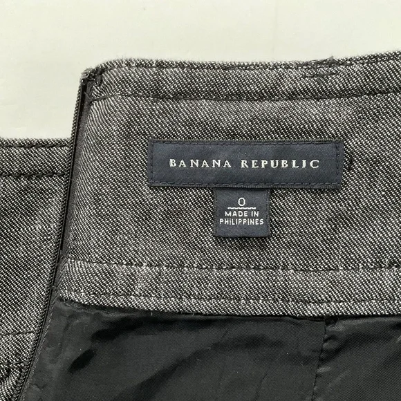 Banana Republic Chambray Tie Waist Skirt Sz 0 Mini Office Siren Casual Chic - Picture 3 of 12